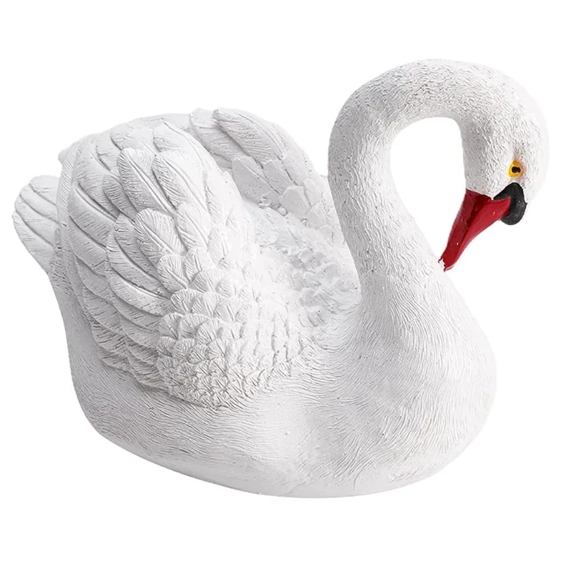 

2021 New Swan Ornaments Resin Statue Crafts Garden Lake Outdoor Indoor Landscape Tabletop Home Pond Courtyard Decoration