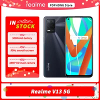 Realme V13 Mobile Phone 6 5 inch MediaTek 700 Octa Core 8GB RAM 128GB ROM 18W Fast Charge Face unlock 5000mAh