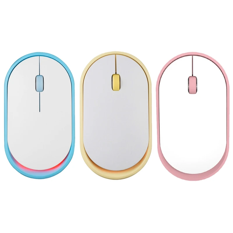 Беспроводная оптическая мышь с бесшумным щелчком 2 4G оранжевая светодиодная