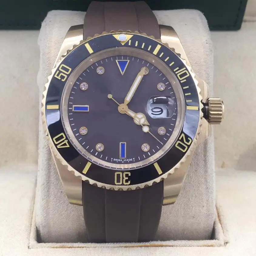 

2021 new models 41mm rubber Automatic Mechanical Mens Watch 6 colors Sapphire Crystal Men Watches