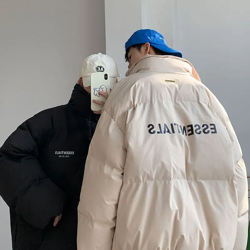 New Winter Cotton-padded Clothes for Men and Women Thicken Couples Cotton-padded Jacket Coats Loose and Versatile Bread Clothes