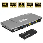 HDMI-переключатель TESmart с 4 портами, поддержка порта 4 входа 1 выход 4K @ 60 Гц HDCP 2,2 HDR, поддержка портов, автоматическое обнаружение входа, аудио-Переключение