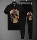 Дропшиппинг повседневные мужские комплекты с бриллиантами и коротким рукавом 2021 корейский стиль комплект из 2 предметов одежда мужская уличная одежда для фитнеса