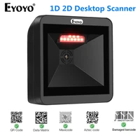eyoyo omnidirectional 2d wired barcode scanner infrared auto sensing scanning decoding capability handfree big desktop scanner