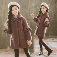 elegant jacket winter spring coat outerwear top children clothes school kids costume teenage girl clothing woolen cloth high qua