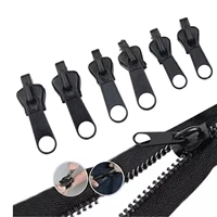 6pcs zipper sliders universal instant fix zip replacement zip slider teeth rescue zipper repair kit for tailor sewing bulk tool