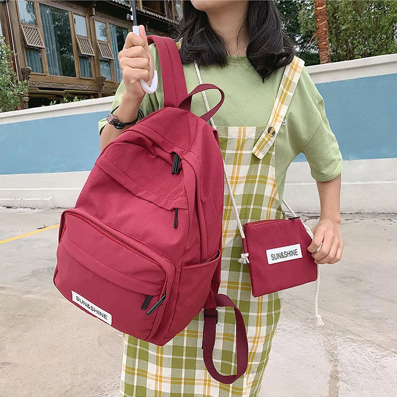 Водонепроницаемый нейлоновый рюкзак женские корейские милые кавайные школьные