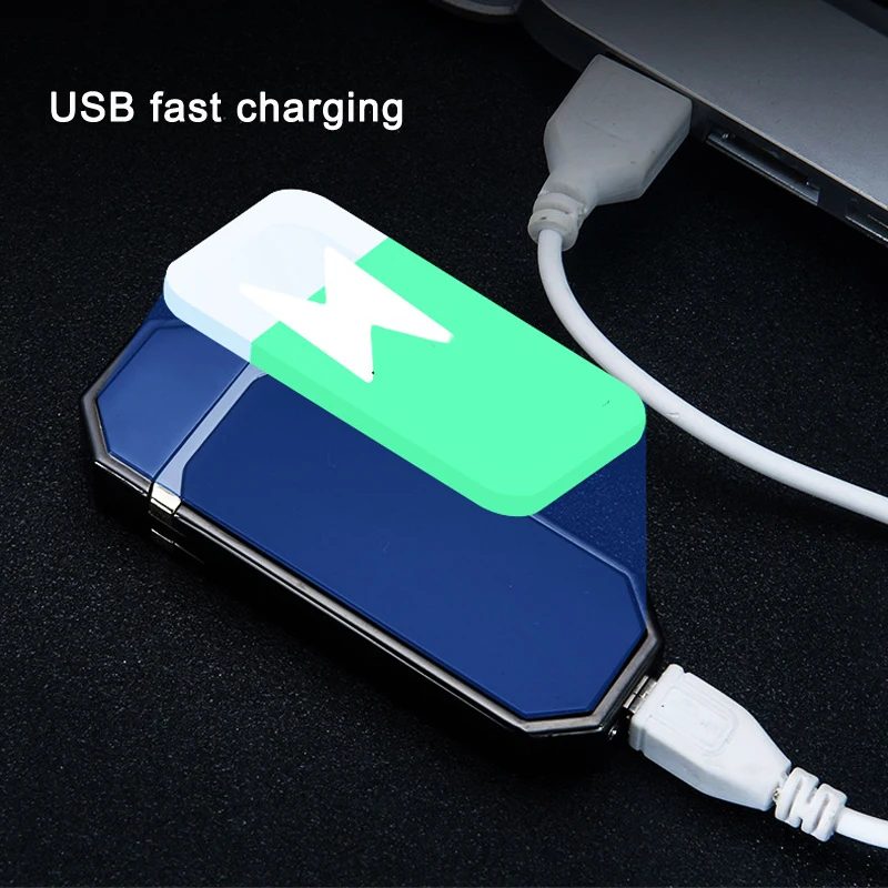 Ветрозащитная ультратонкая Зажигалка зарядка через USB прикуриватель сенсорный