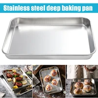 heavy duty stainless steel baking pans toaster oven pan barbeque grill sheet pan hotel sushi cookie sheet cocina dropshipping