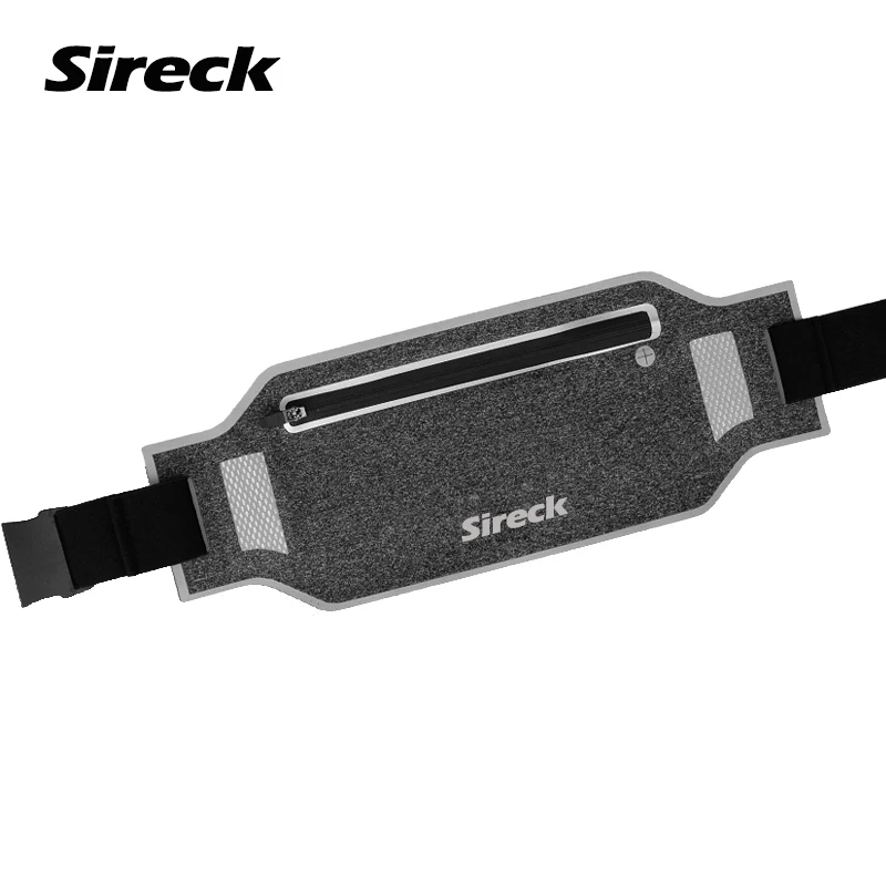 SYB007GY Спортивная сумка для бега Sireck, держатель для бутылки с водой, ремень для бега, поясная сумка, водонепроницаемая, поясная сумка для мужчин и женщин, спортивная сумка для спортзала, фитнеса - Цвет: SYB007GY