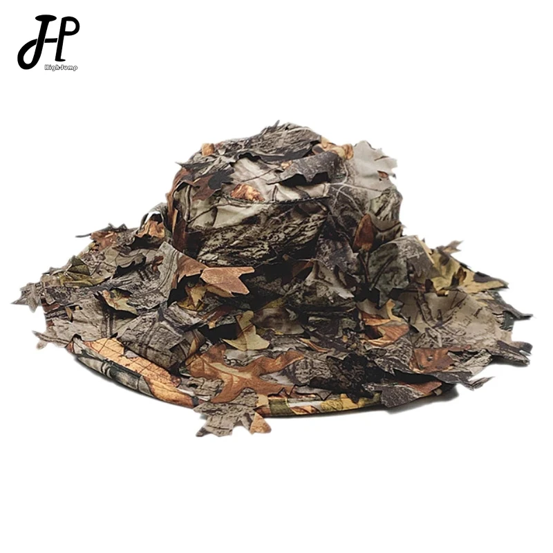 Камуфляжные охотничьи шапки с бионическими 3D Настоящими Листьями дерева