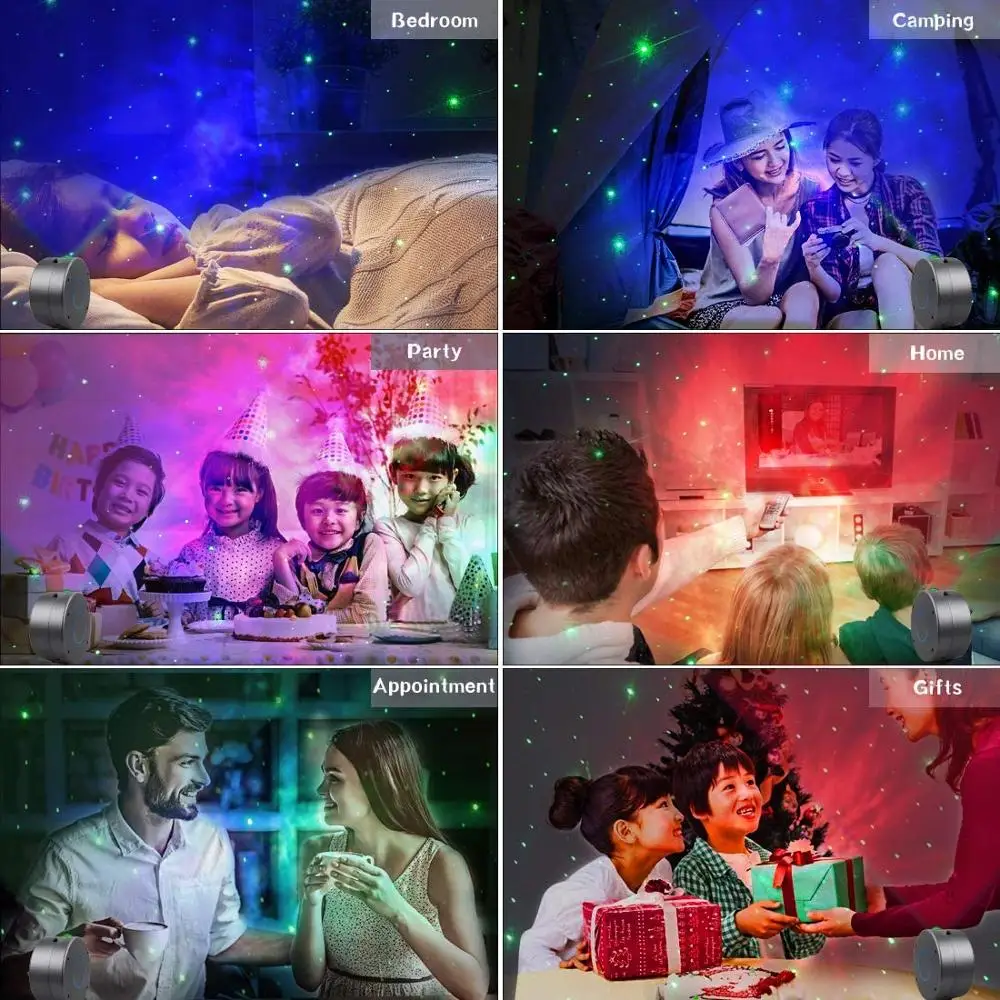 Лазерный светодиодный проектор Galaxy звездная туманность облачная лампа