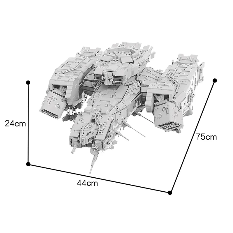 

BZB MOC 9803 High-tech Spaceship USCSS Nostromo Spaceship Creative Building Blocks Kids Boys DIY Toys Brithday Best Gifts