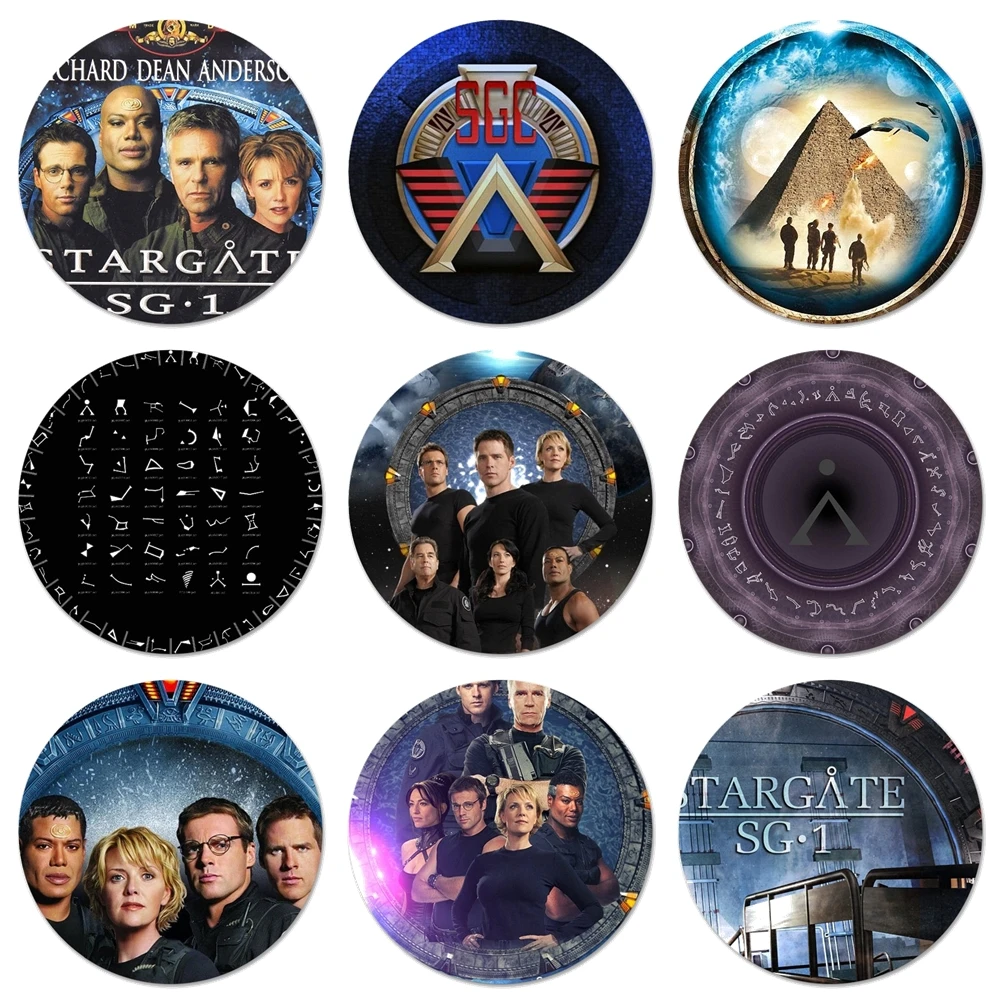 Stargate SG-1 Icons Pins Badge Decoration Brooches Metal Badges For Clothes Backpack Decoration 58mm
