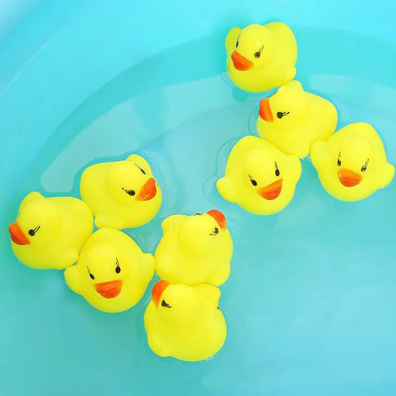 

60pcs/120pcs Mini Yellow Rubber Duck Tub Children's Toys Baby Shower Water Pure Natural Cute Rubber Duck Baby Educational Toys