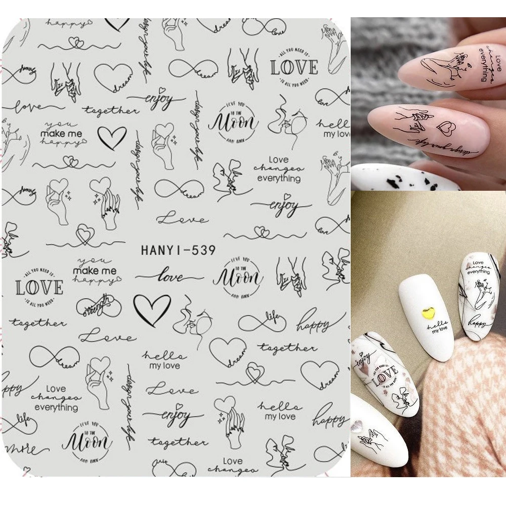 3 д наклейки на ногти слайдеры для ногтей все маникюра дизайн 2021 товары за 10