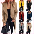 Куртка женская осенне-зимняя шерстяная с поясом и длинным рукавом