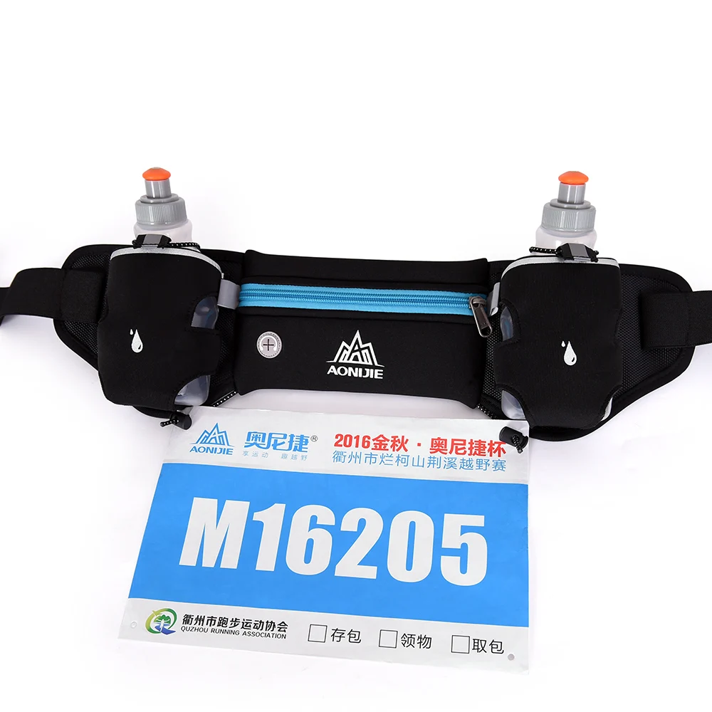 AONIJIE E834 Marathon Jogging Cycling Running Hydration Belt Waist Bag Pouch Fanny Pack Phone Holder For 250ml Water Bottles