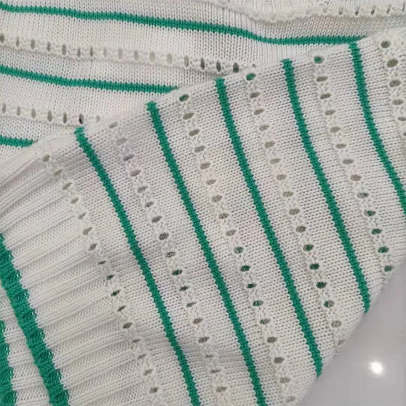 

Woolen Striped Premium Knitted Cardigan Sweater for Woman 2021 Autumn Winter Designer Luxury Female Clothing Vintage Indie