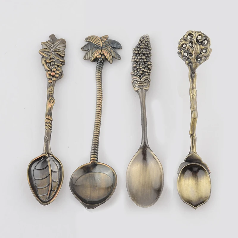 Креативная кофейная ложка OBR 4 шт./компл. чайная в форме кокосового дерева торт