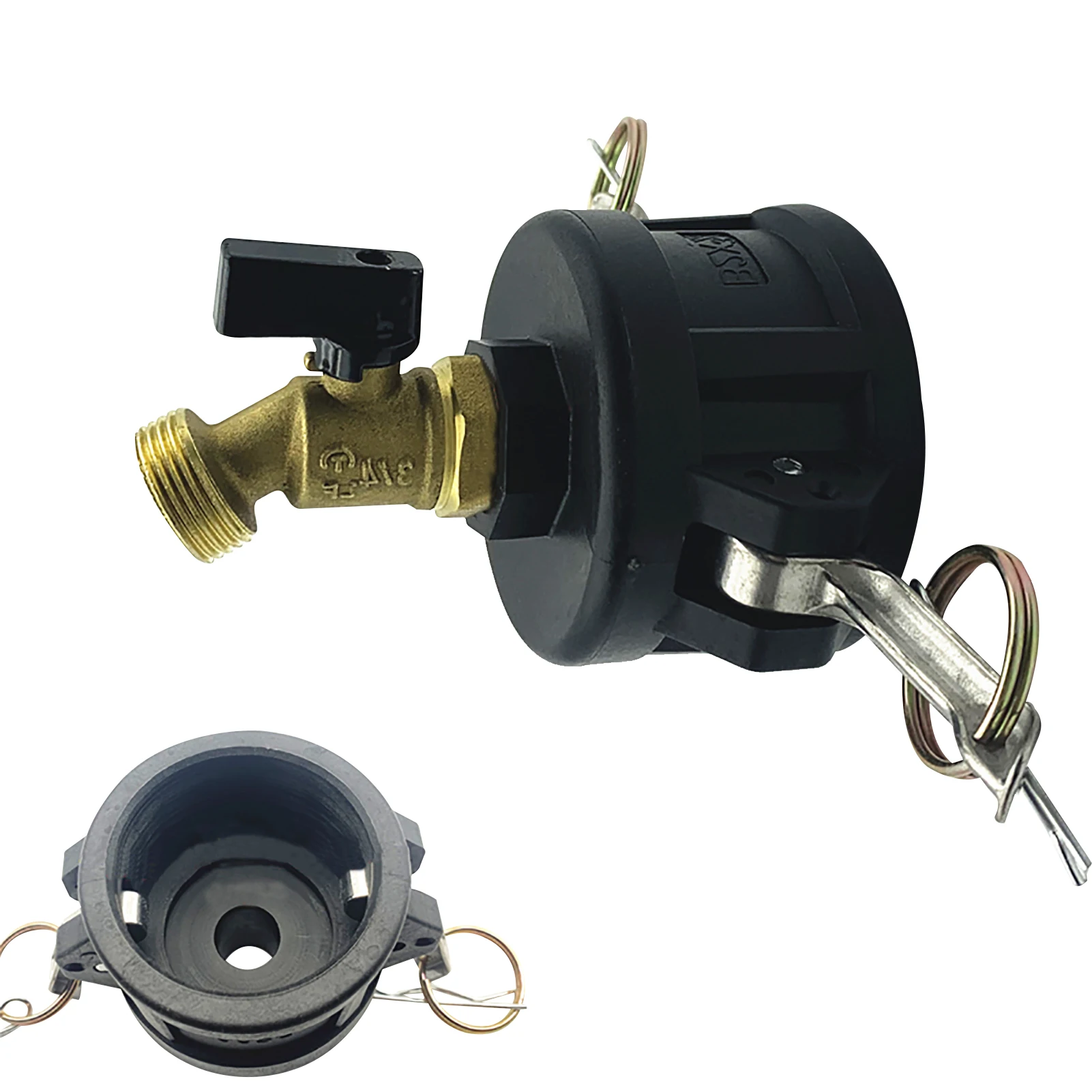 

Адаптер для крана резервуара IBC 3/4 ', сменный клапан, прочный садовый шланг, Метчик, фоторазъем