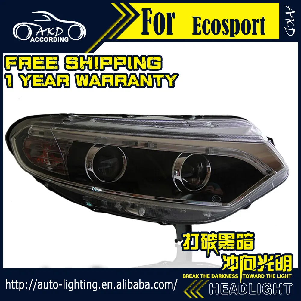 АКД стайлинга автомобилей фара для Ford Ecosport светодиодный фар 2014 2016 EcoSport DRL H7 D2H Hid