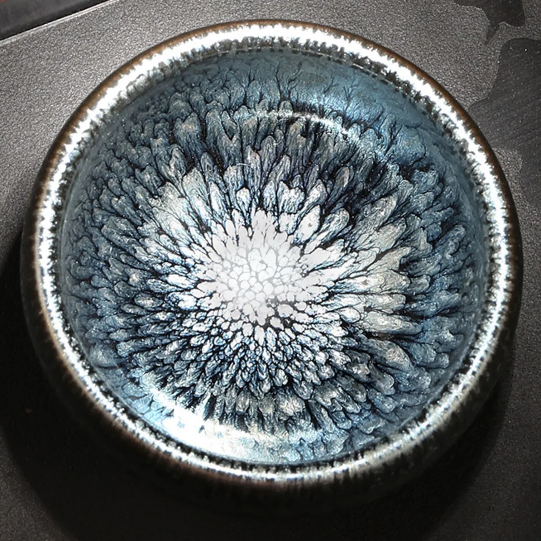 

Jianzhan tea cup Master cup baihuazhan ceramic large Kungfu family rabbit hair cup tea set Tianmu tea cup single cups teaware