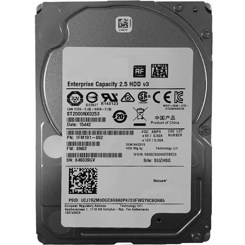 Новый жесткий диск для Seagate 2 ТБ 5 дюйма 7 K SATA 6 ГБ/сек. 128 Мб внутреннего жесткого