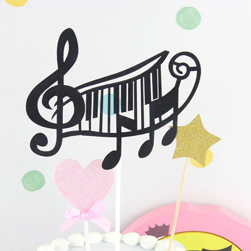 Новинка 1 шт. музыкальные нотки акриловый торт визитная карточка акриловые
