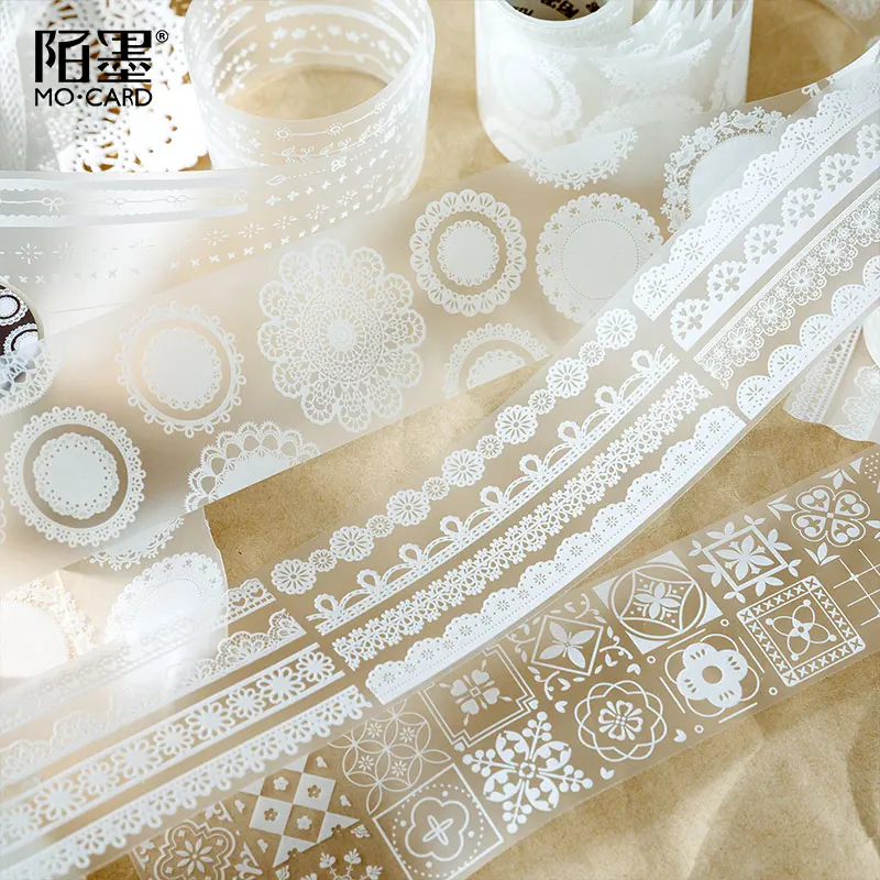 Винтаж завод/кружево/природного образца Луна ПЭТ лента для декорации Washi DIY