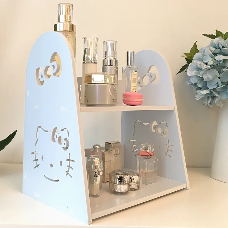 

Настольный ящик для хранения косметики Kitty Cat, полка для хранения в ванной комнате, органайзер для туалета, полка для хранения косметики