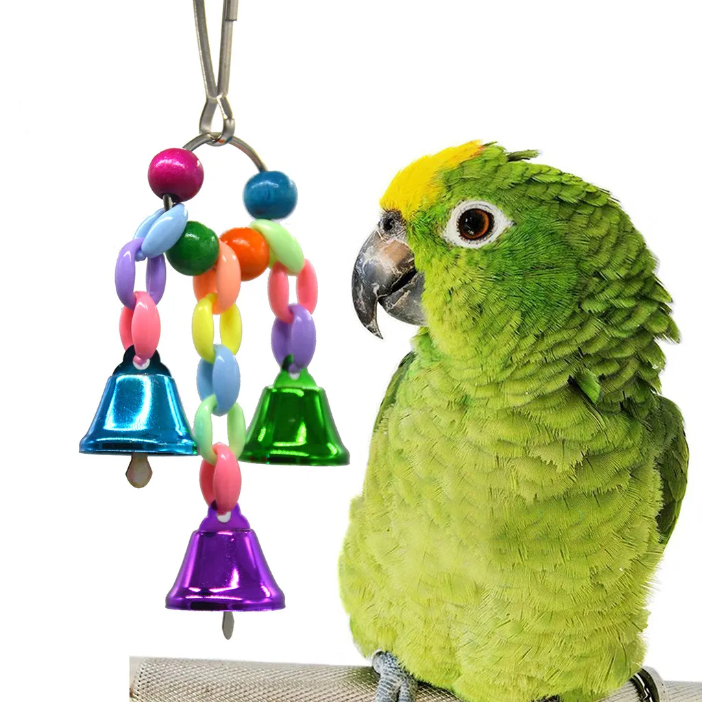 Птица Игрушка качели цветная жемчужина колокольчик подвеска в виде птичьей