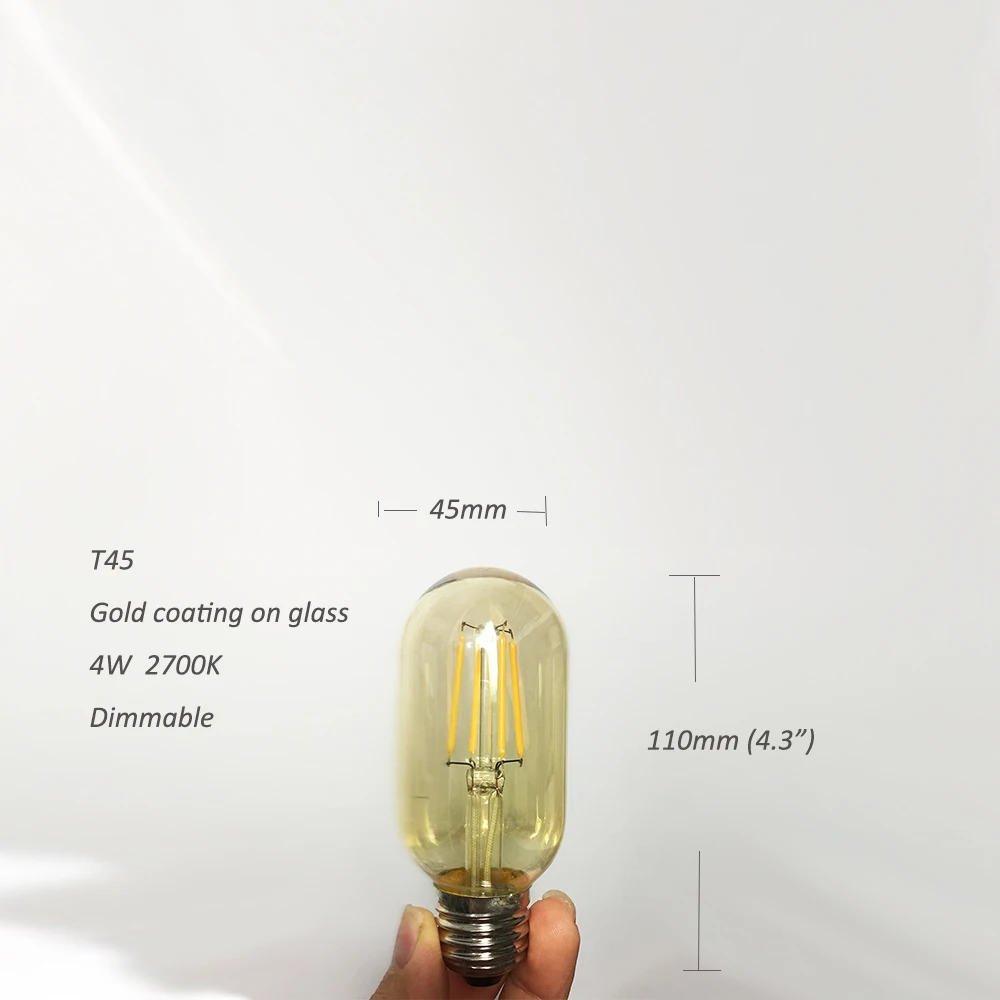 Винтажные беличьи клетки E27 в стиле Эдисона Светильник лая Золотая стеклянная