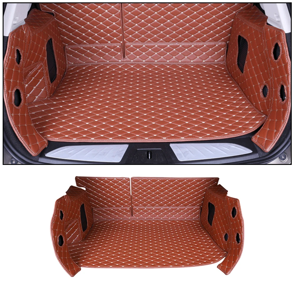 

Car full of leather tail box mat trunk rug mat for Toyota Land Cruiser 2010 2011 2012 2013 2014 2015 Five-seat car styling