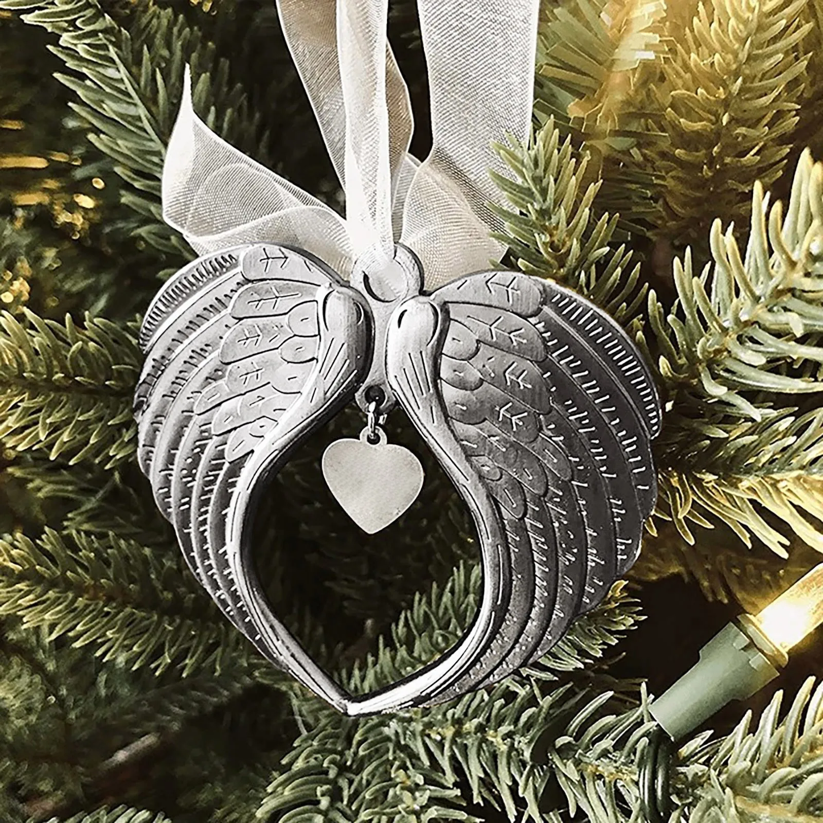

Angel Wing Bell Christmas Ribbon Wings Bell Pendant Christmas Tree Pendant New Year Party Decorations Children's Toys
