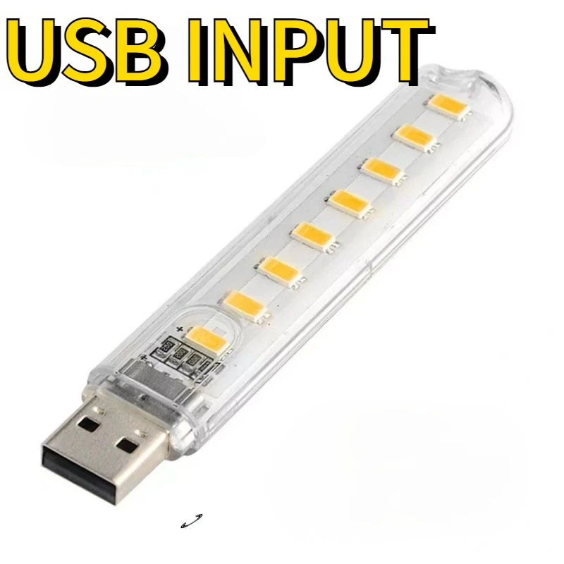 

USB LED Book Lights 3LEDs 8LEDs SMD 5630 5730 LED Bulb 5V Power Input White 5000-6500K Warm White 3000-3500K USB Night light