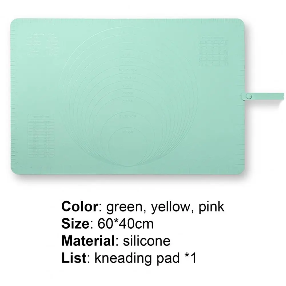 

Kitchen Environmentally Friendly Heat-resistant Silicone Dough Pad Baking Non-slip Kneading Pad Rolling Panel Pad