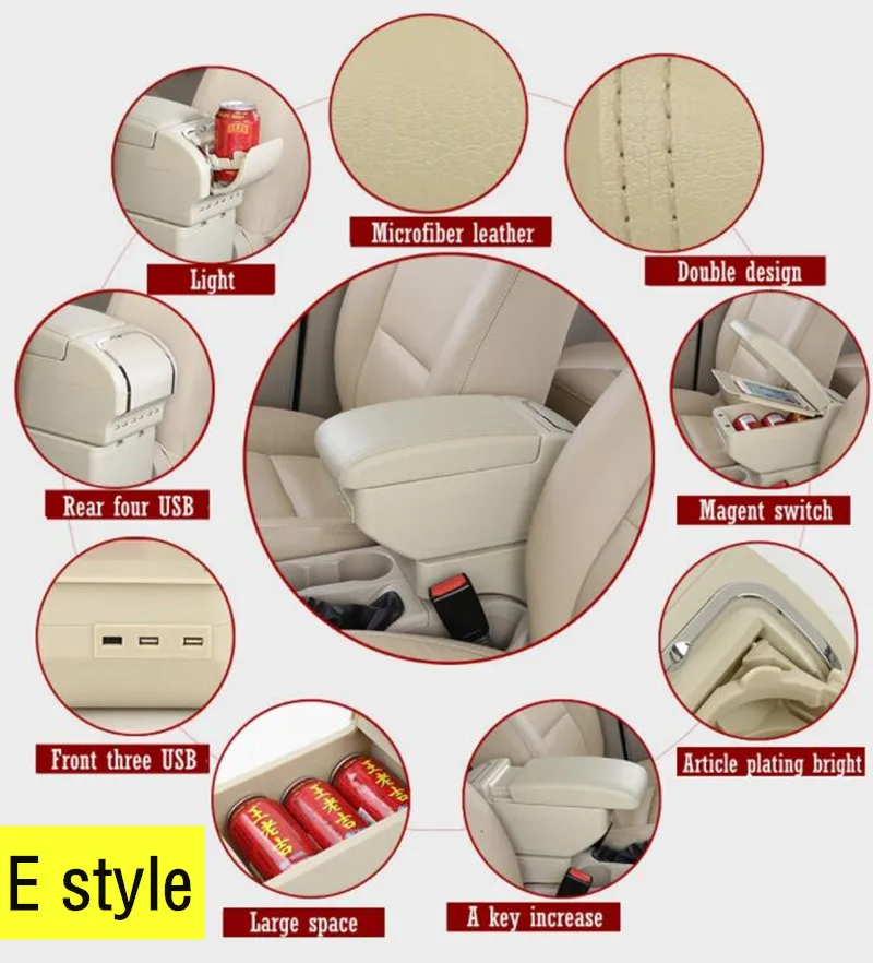 Подлокотник для Renault Clio Captur Clio2 clio3 clio 4 RS подходит левого и правого