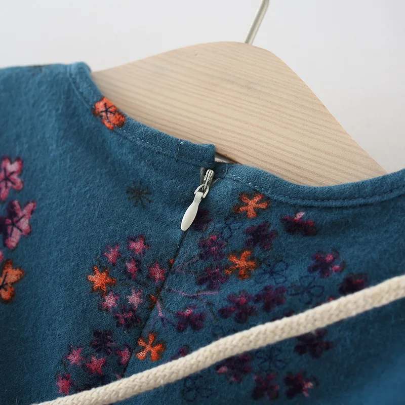 Детское флисовое платье с длинным рукавом на осень/зиму|Платья| |