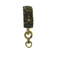 handmade fine antique brass dragon toggle detachable quick release belt ring clip on keyholder keychains edc fob car key holder