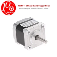 4 wire nema 14 35 hybrid stepping motor step angle 1 8%c2%b0 26mm28mm34mm for 3d printers robots textile and medical machine