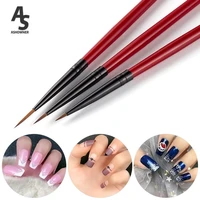 3pcs nail art pattern painting nails pen brush acrylic brushes uv gel extension builder coating drawing pencil diy manicure tool