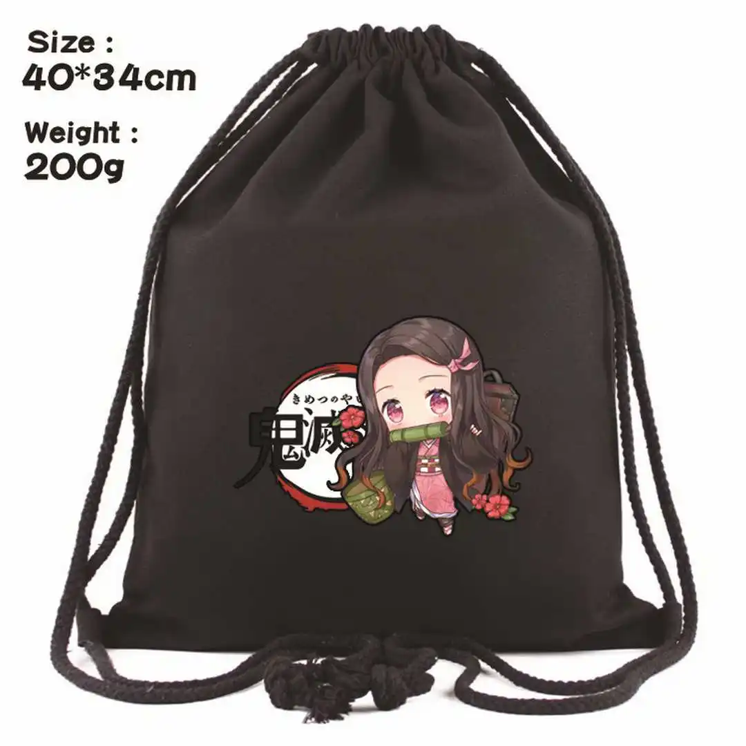 

Anime Demon Slayer Drawstring Backpack Kyoujurou Backpack for Student Kamado Tanjirou School Supplies for Students