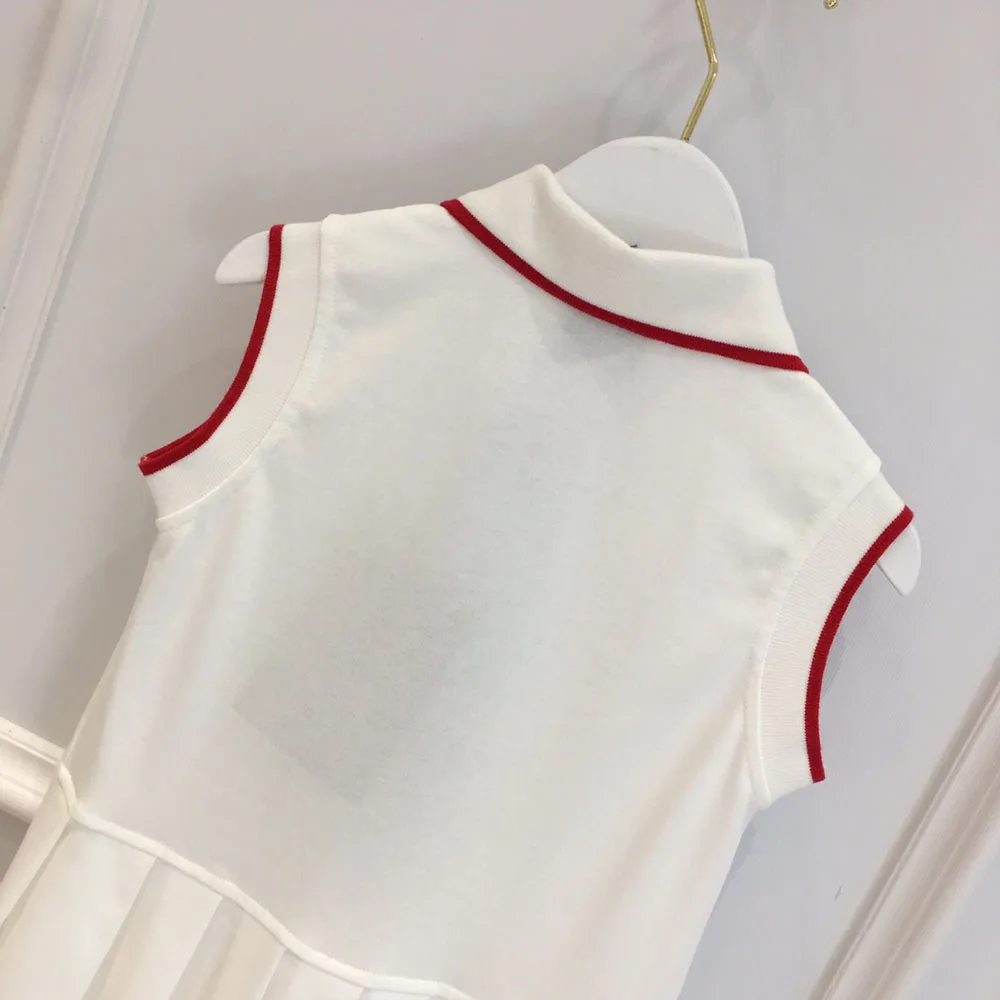 

Top luxury brand baby girl sleeveless cotton dress children's summer princess dress children's party dance dress