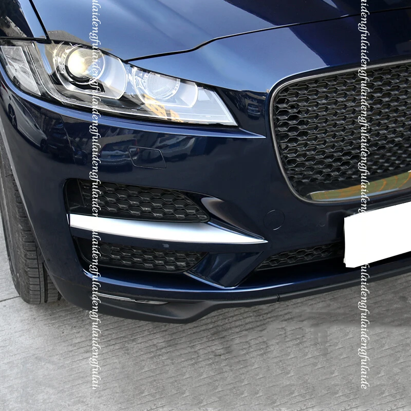 2 шт. хромированная накладка на передний бампер для Jaguar F-PACE 2016-2020 | Автомобили и