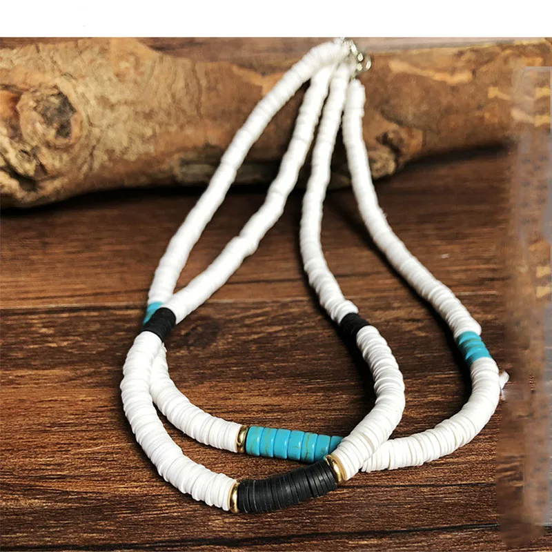 

Bohemian 4/6mm Colorful Resin Polymer Clay Necklace Soft Choker Necklace Collar Handmade Femme Jewelry Gifts