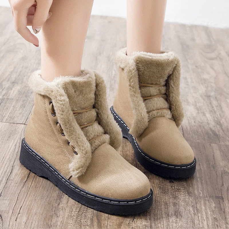 

BeauToday Fashion Ankle Boots Women Suede Lace-Up Zip Platform Genuine Leather Ladies Winter Boots Handmade