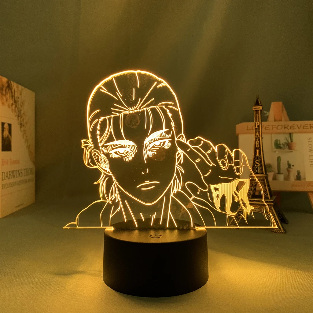 Anime Led Lamp Attack on Titan Eren X Jujutsu Kaisen for Kid Bedroom Decor Birthday Gift Manga AOT 3d Light | Лампы и освещение