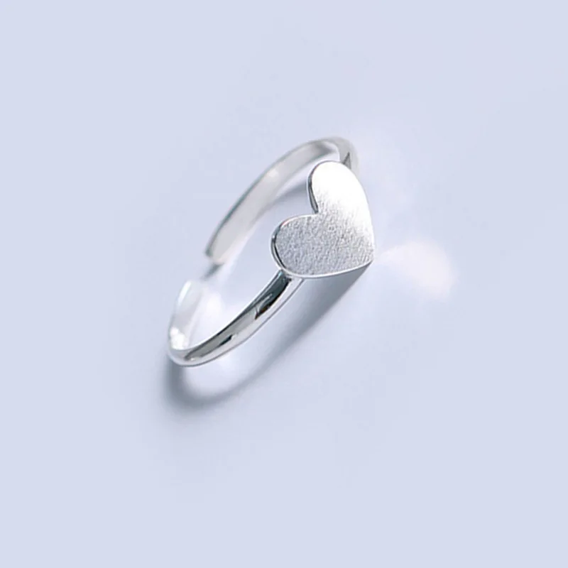 

New Silver 925 Love Heart Rings for Women Lady Punk Vintage Open Antique Rings Statement Sterling Silver Jewelry Anillos