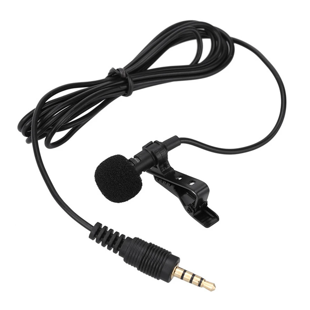 

1.5m Mini Portable Lavalier Microphone Condenser Clip-on Lapel Mic Wired Condenser Mikrofo/Microfon for Phone for Laptop PC